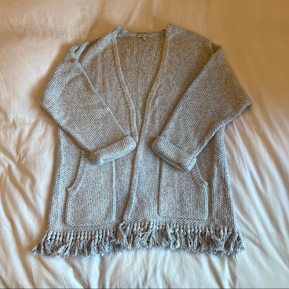 Madewell Mememto Fringe Cardigan Sweater